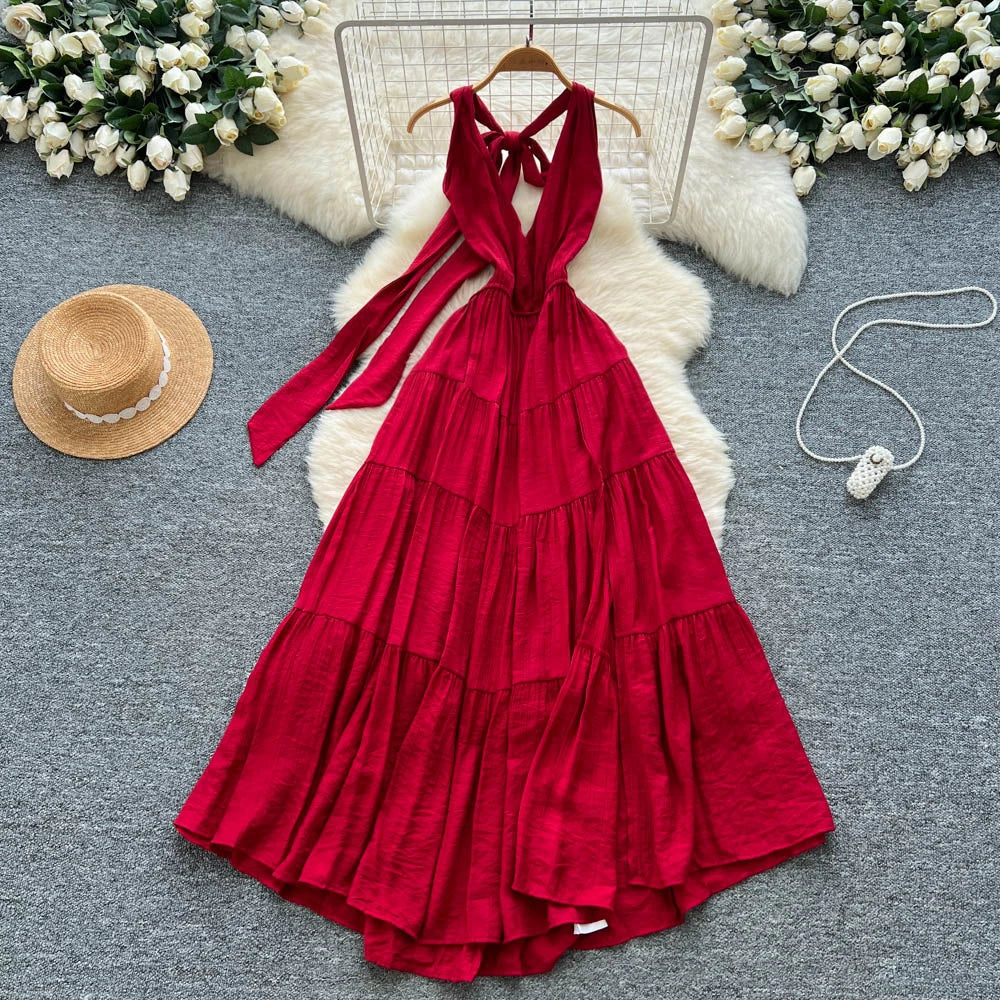dress women elegant split Evana Dress Black Halter Ponte Midi Dress Split