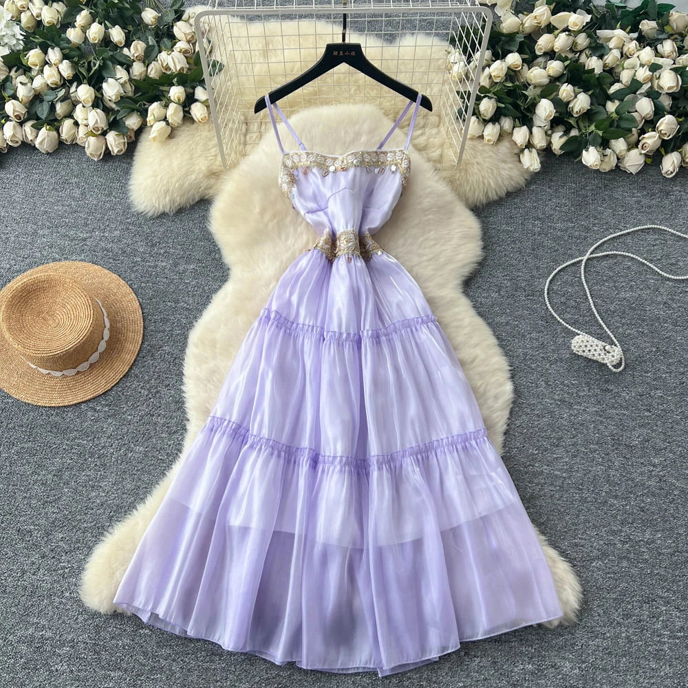 lilac layered dress Ball Gown One Shoulder Lilac Tiered Tulle Long Prom Dress sew1070   SELINADRESS