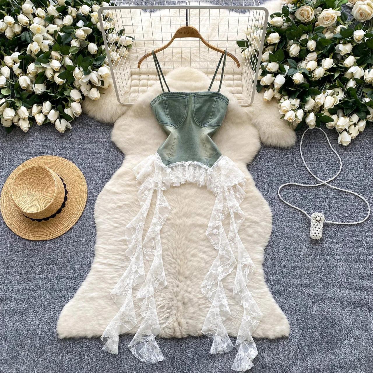 mini unique homecoming dresses Yellow Strapless Lace Mini Homecoming Dress with Sheer Corset  H1126   Viniodress