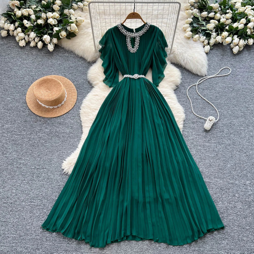 emerald green belt for dress Bella Rafaela Dress & Belt Set-Emerald 10