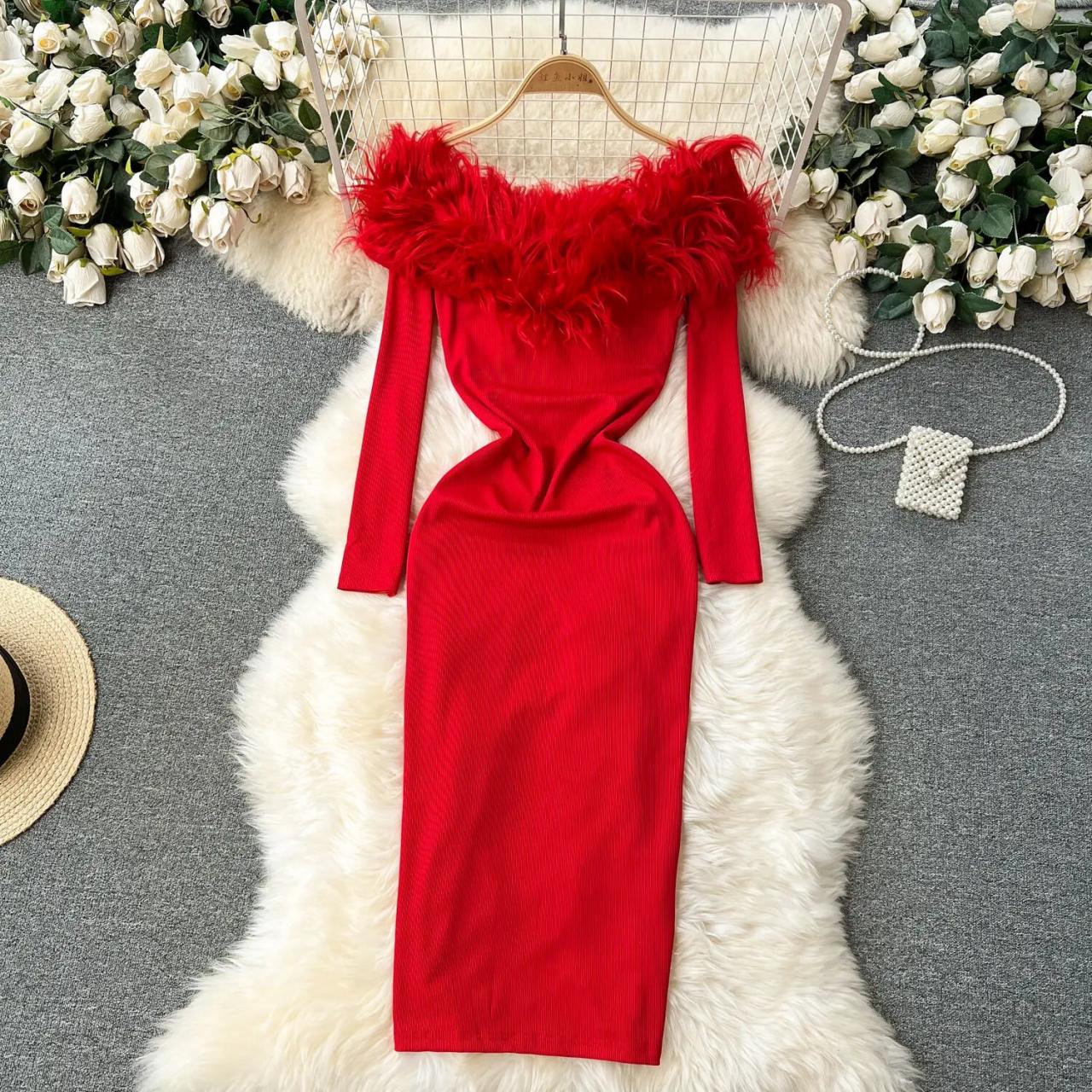 feather trim bodycon dress Jas Strapless Velvet Ruched Feather Trim Bodycon Mini Dress  Shop American Threads Women's Clothing Champagne / M