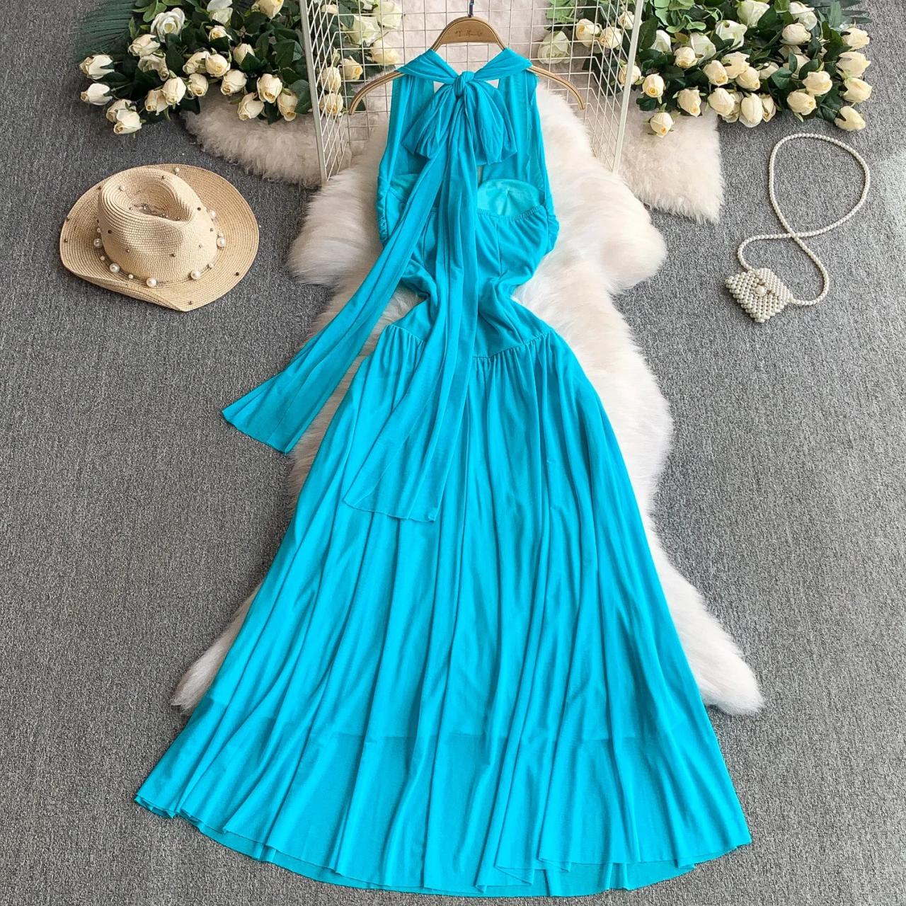 turquoise halter maxi dress Ocean Charm Halter Maxi Dress Turquoise Size XL from Hello Molly